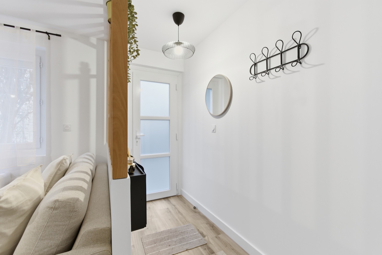 Entrée avec claustra séparatif